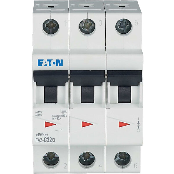 Eaton Leitungsschutzschalter C 32A, 3p FAZ-C32/3